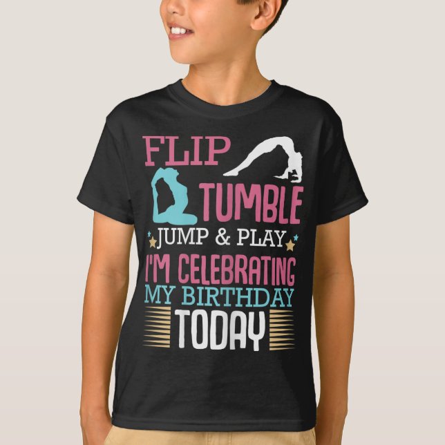 T-shirt Retourner Tumple Sauter Et Jouer Gymnastique Rhyth (Devant)