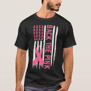 T-shirt Retournez le drapeau américain rose Soutien contre