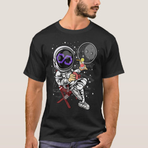 T-shirt Retrait De L'Astronaute Polygone Matic Coin À La M
