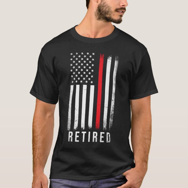 T-shirt Retraité 2023 pompier à la retraite (Devant)