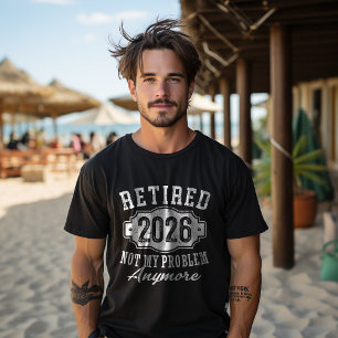 T-shirt Retraité 2026 Drôle Retraite 2026 Hommes Femmes