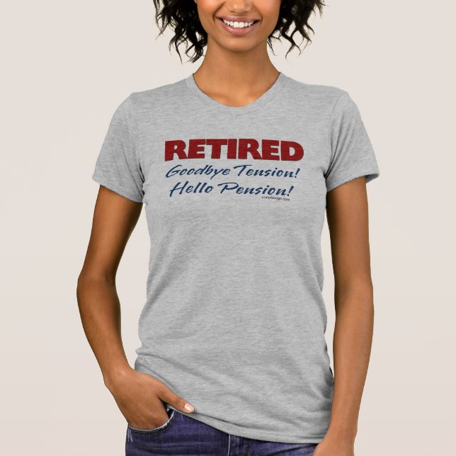 T-shirt Retraité : Adieu lumière de tension (Devant)