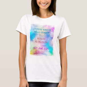 T-shirt Retraité Date Funny Hello Pension Peinture Artisti