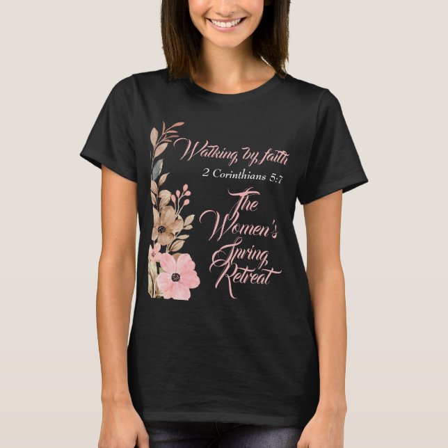 T-shirt Retraite de printemps des femmes Fleur sauvage ros (Devant)