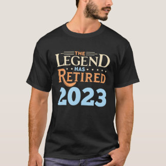 T-shirt Retraite Funny Legend A Retraité Depuis 2023 Papa