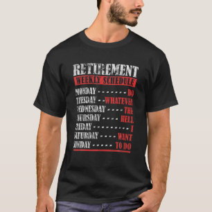 T-shirt Retraite Horaire hebdomadaire Papa Retraite