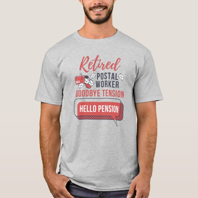 T-shirt Retraité Mailman Postal Worker Drôle Retraite (Devant)