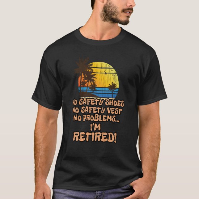 T-shirt Retraité pour le travailleur de la construction (Devant)