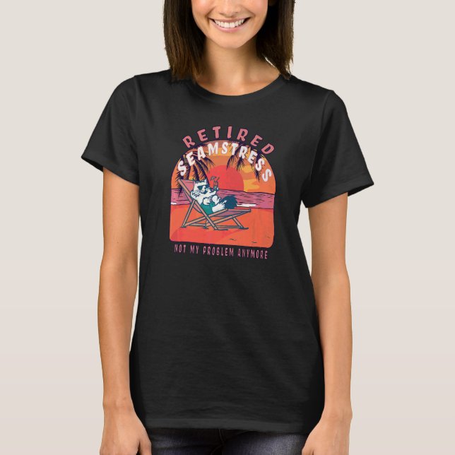 T-shirt Retraité Seamstress Retraite Vintage (Devant)