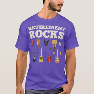 T-shirt Retraite vintage Rocks Guitare Player Funny Guita