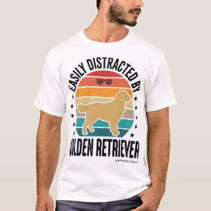 T-shirt Retriever doré facilement distrait Chien vintage d
