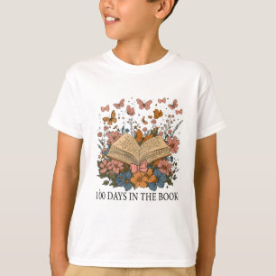 T-shirt Rétro 100 Jours D'école Thème Fleur Papillon