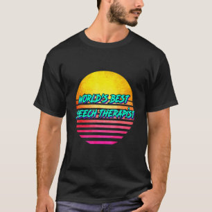 T-shirt Rétro 1980 Meilleur Thérapeute du Monde de la Paro