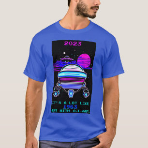 T-shirt Retro 1980 Synthwave A.I. Art Novelty Arcade