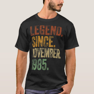 T-shirt Rétro 1985 Anniversaire Novembre Né Légende depuis