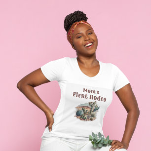 T-shirt Retro 1er Rodéo Cactus Occidentaux Anniversaire