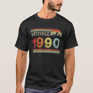 T-shirt Retro 30th Birthday Cadeau Vintage 1990 Tops Birth
