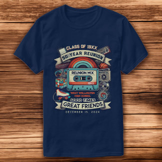 T-shirt Retro 50 Année Lycée Réunion Classe Vintage