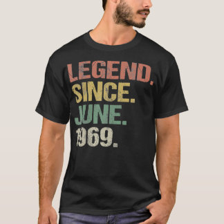 T-shirt Retro 52 Ans Légende depuis Juin 1969 52e Bir