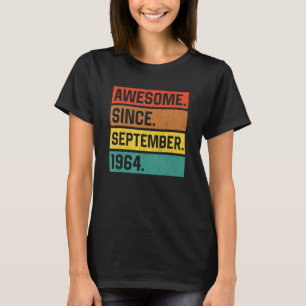 T-shirt Rétro 58 Ans 58ème Anniversaire Awesome depuis Sep