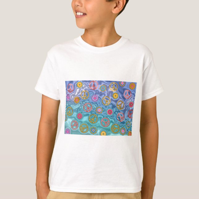 T-shirt Retro 60s paisible Vagues d'océan Cadeaux (Devant)