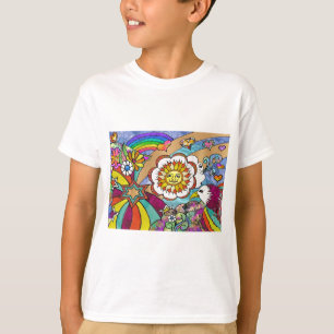 T-shirt Retro 60s Psychedelic Sunshine Aigle Cadeaux