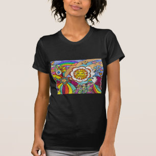 T-shirt Retro 60s Psychedelic Sunshine Aigle Cadeaux