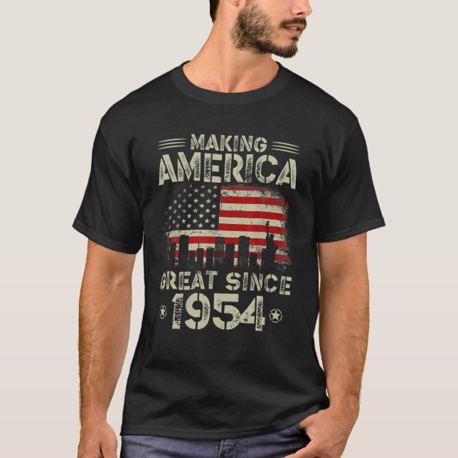 T-shirt Retro 68E Anniversaire USA Drapeau rendant l'Améri (Devant)
