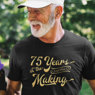 T-shirt Rétro 75e anniversaire 75 ans dans la fabrication