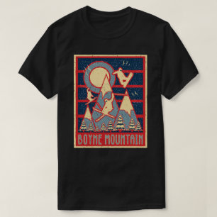 T-shirt Retro 80s Boyne Mountain Ski Adventure
