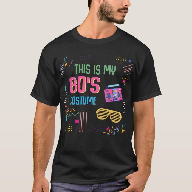 T-shirt Retro 80s Costume Roller Skating Disco 1980s (Devant)
