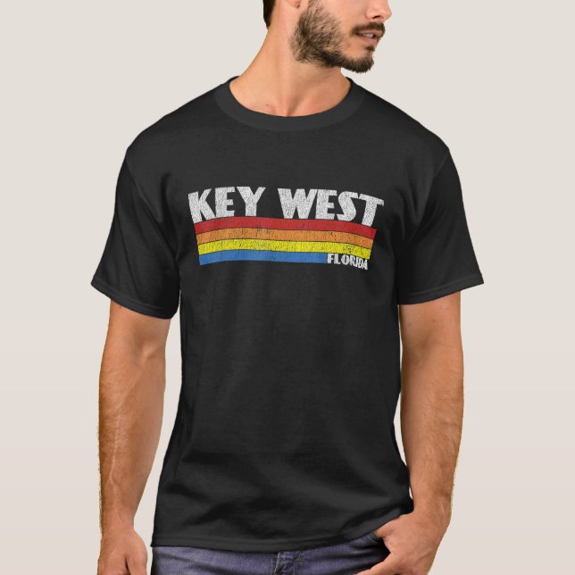 T-shirt Retro 80s Key West Florida FL Souvenir (Devant)