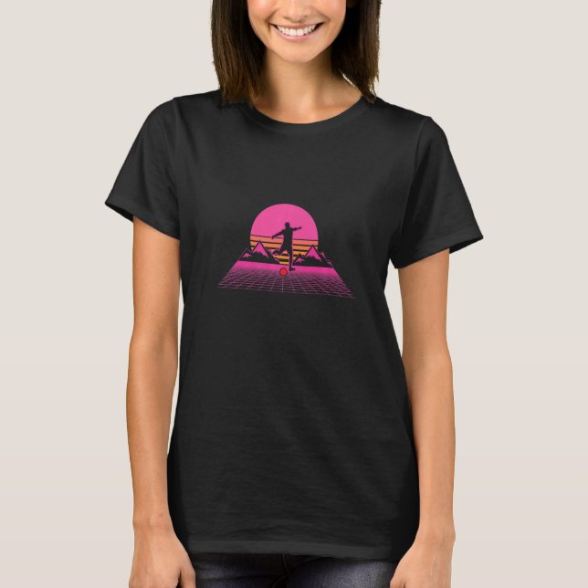 T-shirt Retro 80s Kickball Kickball Player Premium (Devant)