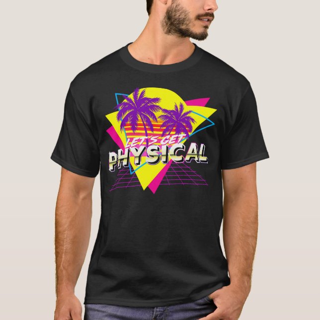 T-shirt Retro 80'S Mettons En Forme Physique Gymnase (Devant)