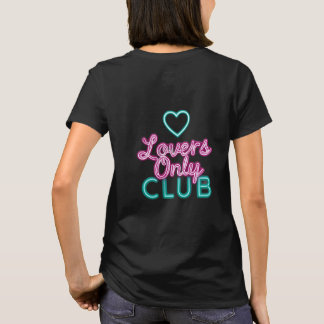 T-shirt Retro 80s Neon Lovers Only Club Aesthetic Heart 