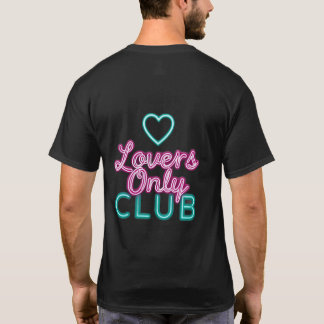 T-shirt Retro 80s Neon Lovers Only Club Aesthetic Heart 