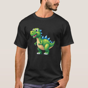 T-shirt Retro 8 bits T Rex Pixel Art Vintage Gamer Dinosau