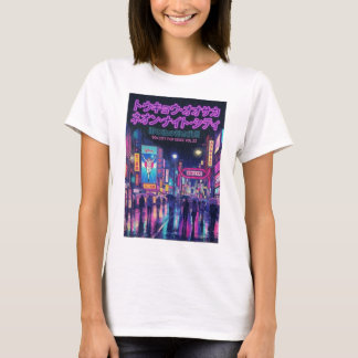 T-shirt Retro 90s City Pop Night: Neon Tokyo & Osaka Rain
