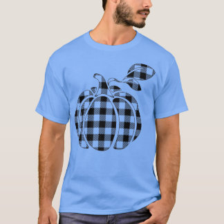 T-shirt Retro À damiers graphique citrouille Automne Autom