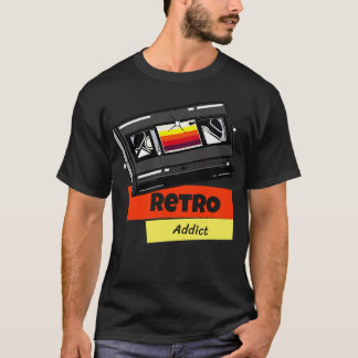 T-shirt Retro Addict Vidéo cassette 80s