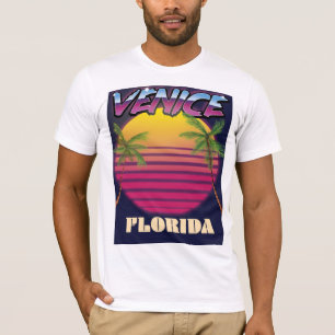 T-shirt Rétro affiche de vacances de Venise la Floride