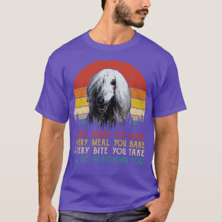 T-shirt Retro Afghan Hound Chaque Snack Que Vous Faites Ch