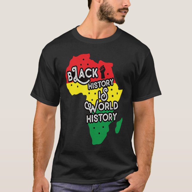 T-shirt Retro African Map Afro Pride Black History Month C (Devant)
