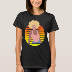 T-SHIRT RETRO AFROQUEEN - REINE AFRO-AMÉRICAINE -