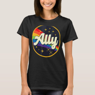 T-shirt Retro Ally Lgbtq les années 70 Drapeau Gay pride L