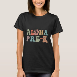 T-shirt Retro Aloha Pré-k Enseignant Vacances Été Plage Ha