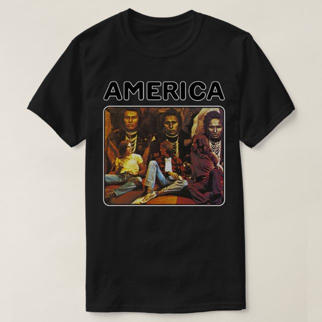 T-shirt Retro america groupe rock cadeau pour les fans Ess (Design devant)