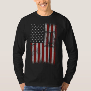 T-shirt Retro American Drapeau cadeau de golf pour Homme D