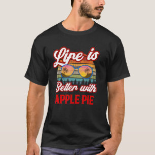 T-shirt Retro Apple Pie Sunset Life Mieux Avec Apple P
