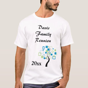 T-shirt Rétro arbre moderne de la Réunion de famille fai